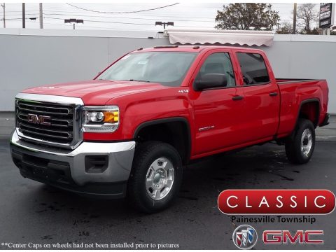 Cardinal Red GMC Sierra 2500HD Crew Cab 4x4.  Click to enlarge.