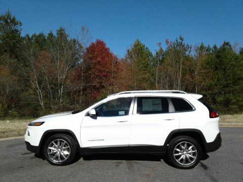 Bright White Jeep Cherokee Limited.  Click to enlarge.
