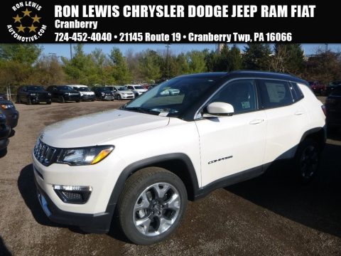 Pearl White Tri–Coat Jeep Compass Limited 4x4.  Click to enlarge.