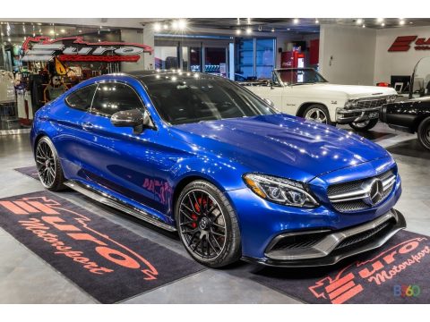 Brilliant Blue Metallic Mercedes-Benz C 63 AMG S Coupe.  Click to enlarge.