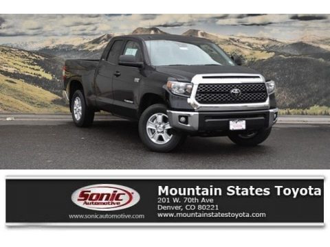 Midnight Black Metallic Toyota Tundra SR5 Double Cab 4x4.  Click to enlarge.