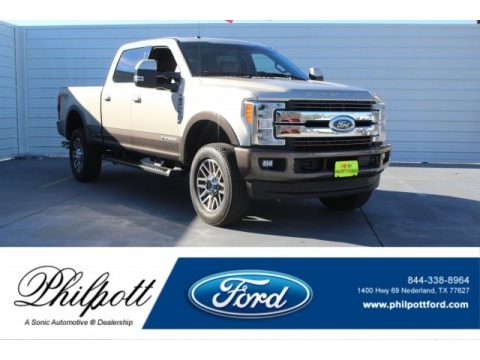 White Gold Ford F250 Super Duty King Ranch Crew Cab 4x4.  Click to enlarge.