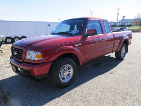 Redfire Metallic Ford Ranger Sport SuperCab.  Click to enlarge.