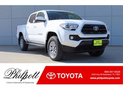 Super White Toyota Tacoma SR5 Double Cab.  Click to enlarge.
