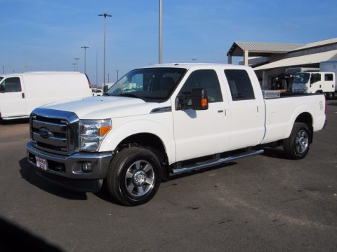 Oxford White Ford F250 Super Duty Lariat Crew Cab 4x4.  Click to enlarge.