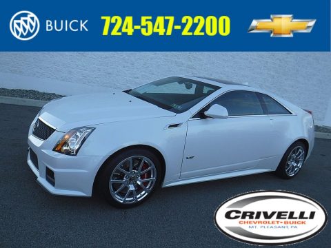 Crystal White Tricoat Cadillac CTS V-Coupe.  Click to enlarge.