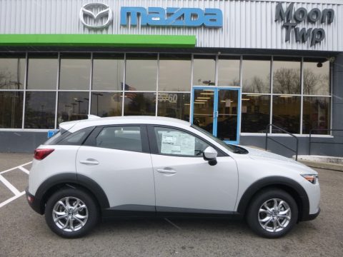 Snowflake White Pearl Mica Mazda CX-3 Sport AWD.  Click to enlarge.