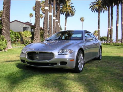 Grigio Nuvolari (Silver) Maserati Quattroporte .  Click to enlarge.