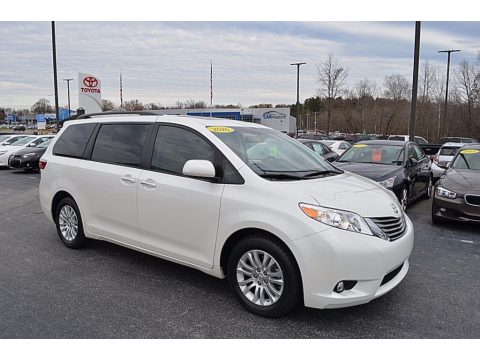 Blizzard Pearl Toyota Sienna XLE.  Click to enlarge.