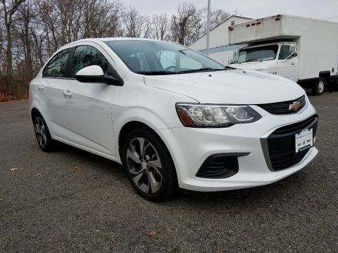 Summit White Chevrolet Sonic Premier Sedan.  Click to enlarge.