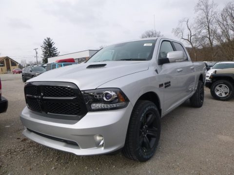 Bright Silver Metallic Ram 1500 Sport Crew Cab 4x4.  Click to enlarge.
