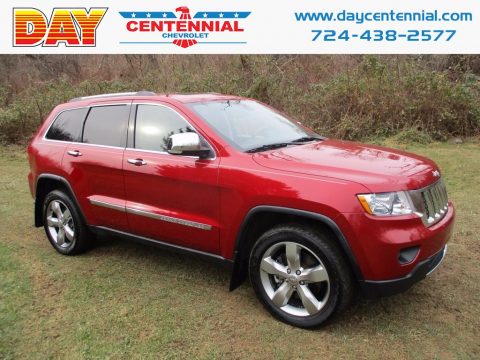 Inferno Red Crystal Pearl Jeep Grand Cherokee Overland 4x4.  Click to enlarge.