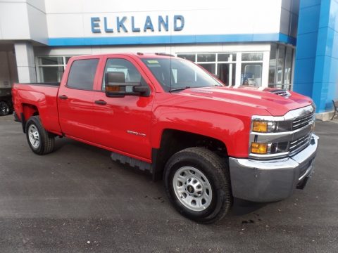 Red Hot Chevrolet Silverado 2500HD Work Truck Crew Cab 4x4.  Click to enlarge.