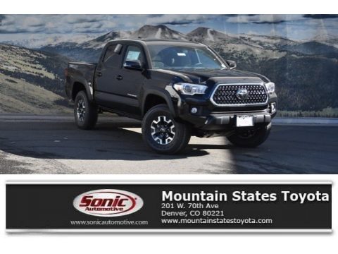 Midnight Black Metallic Toyota Tacoma TRD Off Road Double Cab 4x4.  Click to enlarge.