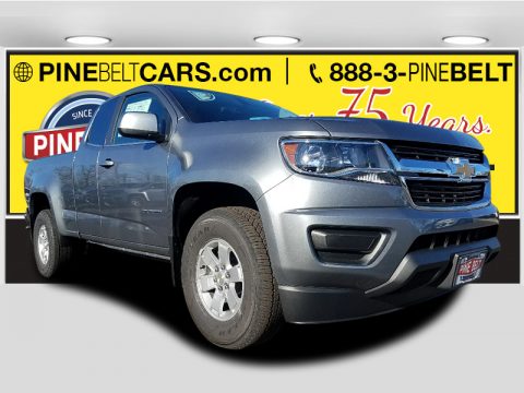 Satin Steel Metallic Chevrolet Colorado WT Extended Cab.  Click to enlarge.