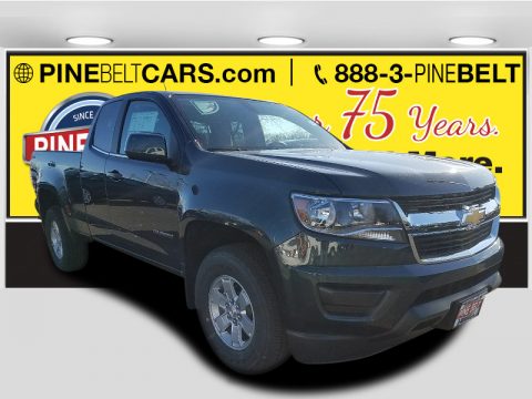 Graphite Metallic Chevrolet Colorado WT Extended Cab.  Click to enlarge.