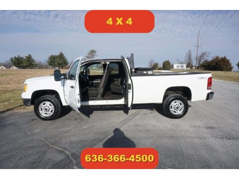 Summit White GMC Sierra 2500HD SLE Extended Cab 4x4.  Click to enlarge.