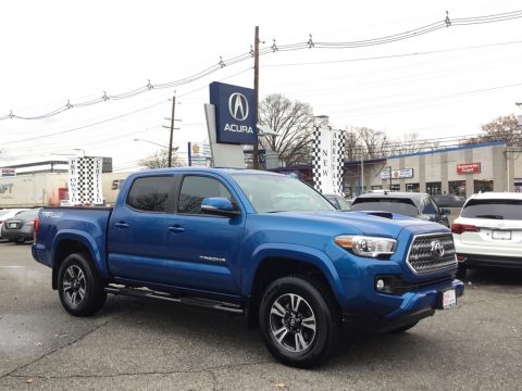 Blazing Blue Pearl Toyota Tacoma TRD Sport Double Cab 4x4.  Click to enlarge.