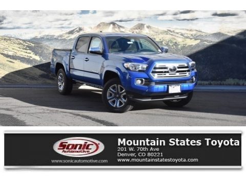 Blazing Blue Pearl Toyota Tacoma Limited Double Cab 4x4.  Click to enlarge.