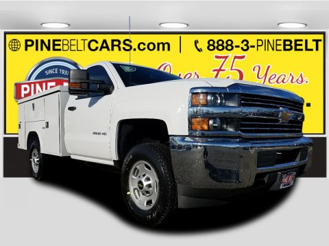 Summit White Chevrolet Silverado 2500HD Work Truck Regular Cab 4x4 Chassis.  Click to enlarge.