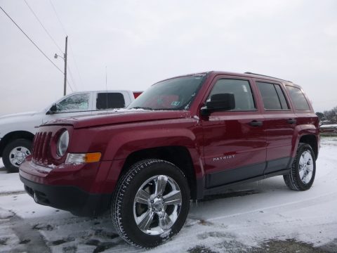 Deep Cherry Red Crystal Pearl Jeep Patriot Sport 4x4.  Click to enlarge.