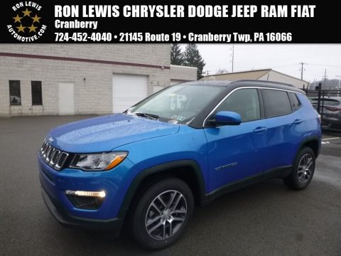 Laser Blue Pearl Jeep Compass Latitude 4x4.  Click to enlarge.