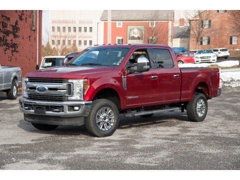 Ruby Red Ford F250 Super Duty XL Crew Cab 4x4.  Click to enlarge.