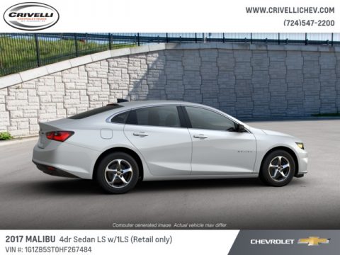 Summit White Chevrolet Malibu LS.  Click to enlarge.