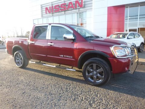 Cayenne Red Nissan Titan SV Crew Cab 4x4.  Click to enlarge.