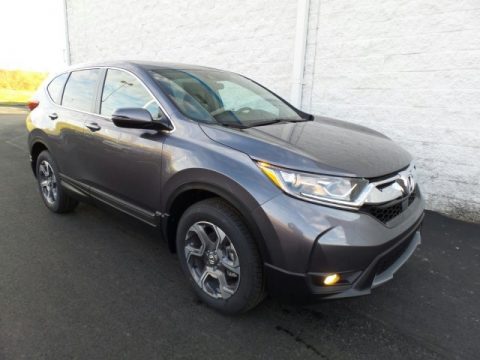 Modern Steel Metallic Honda CR-V EX AWD.  Click to enlarge.