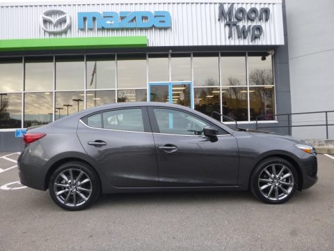 Machine Gray Metallic Mazda MAZDA3 Touring 4 Door.  Click to enlarge.