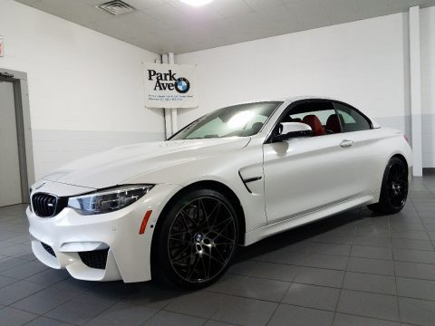 Mineral White Metallic BMW M4 Convertible.  Click to enlarge.