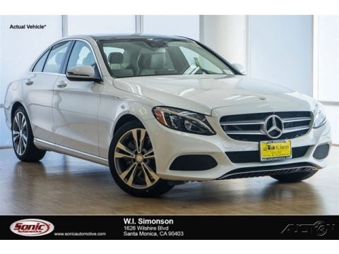 Polar White Mercedes-Benz C 300 Sedan.  Click to enlarge.