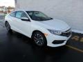 Front 3/4 View of 2018 Honda Civic LX Coupe #1