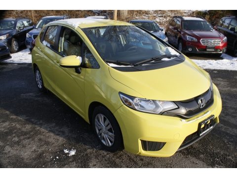Mystic Yellow Pearl Honda Fit LX.  Click to enlarge.
