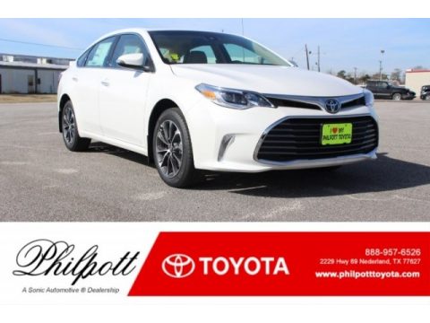 Blizzard White Pearl Toyota Avalon XLE.  Click to enlarge.