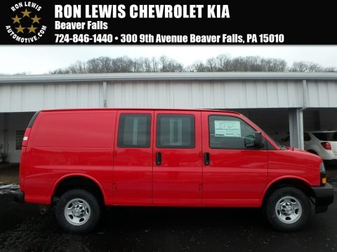 Red Hot Chevrolet Express 2500 Cargo WT.  Click to enlarge.
