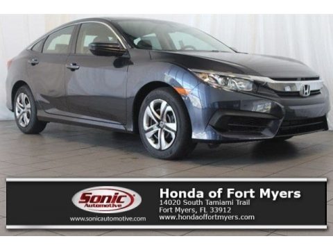 Cosmic Blue Metallic Honda Civic LX Sedan.  Click to enlarge.