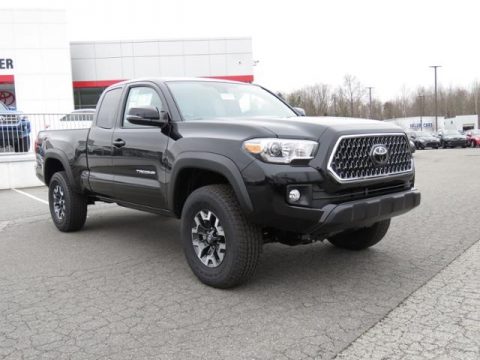 Midnight Black Metallic Toyota Tacoma TRD Off Road Access Cab 4x4.  Click to enlarge.