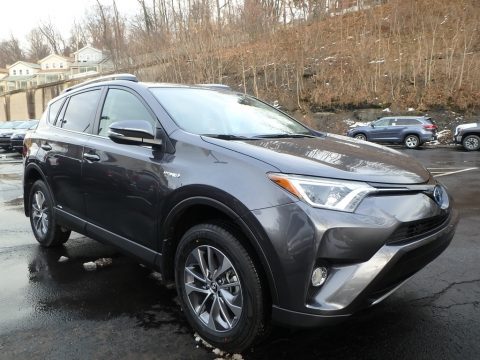 Magnetic Gray Metallic Toyota RAV4 XLE AWD Hybrid.  Click to enlarge.