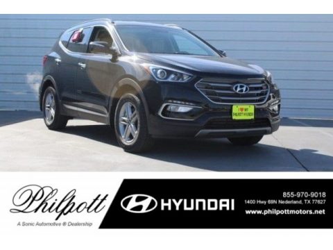 Black Hyundai Santa Fe Sport .  Click to enlarge.