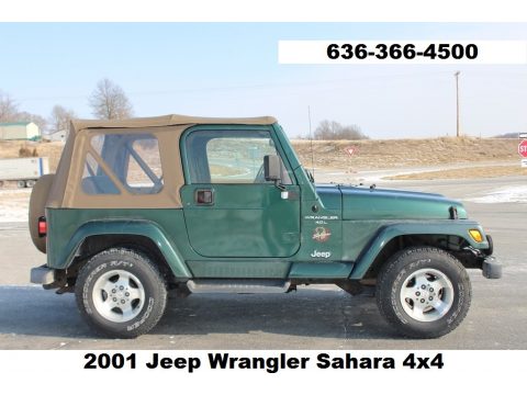 Forest Green Jeep Wrangler Sahara 4x4.  Click to enlarge.
