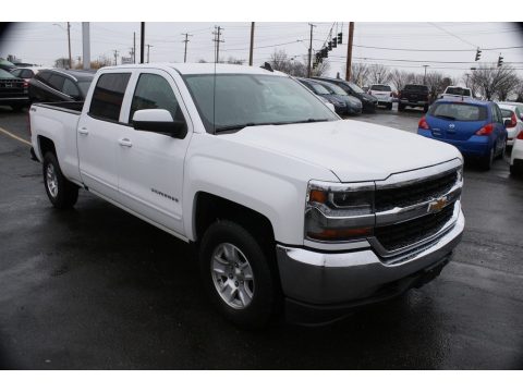 Summit White Chevrolet Silverado 1500 LT Crew Cab 4x4.  Click to enlarge.