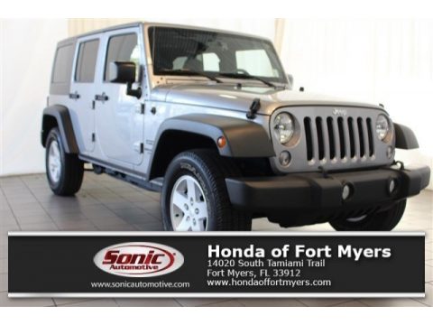 Billet Silver Metallic Jeep Wrangler Unlimited Sport 4x4.  Click to enlarge.