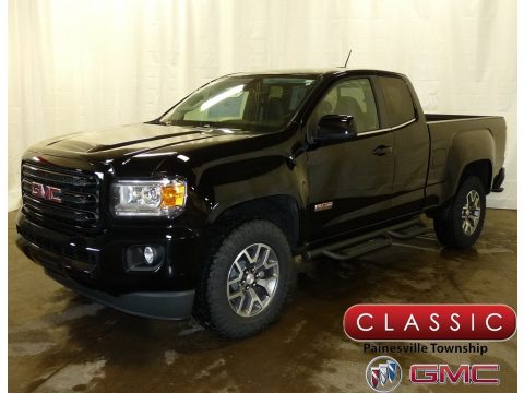 Onyx Black GMC Canyon All Terrain Extended Cab 4x4.  Click to enlarge.