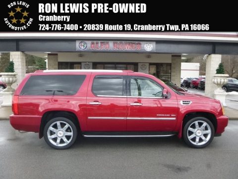 Crystal Red Tintcoat Cadillac Escalade ESV Luxury AWD.  Click to enlarge.