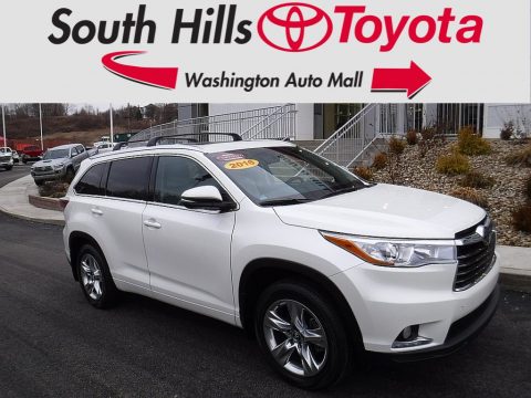 Blizzard Pearl Toyota Highlander Limited AWD.  Click to enlarge.