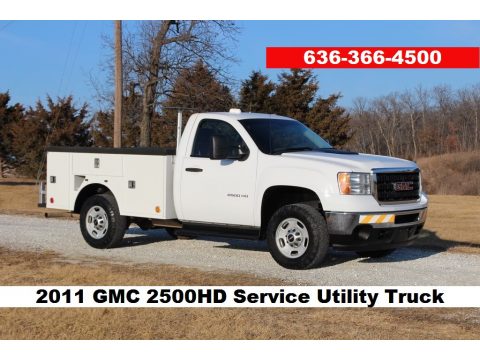 Summit White GMC Sierra 2500HD Work Truck Regular Cab Commercial.  Click to enlarge.