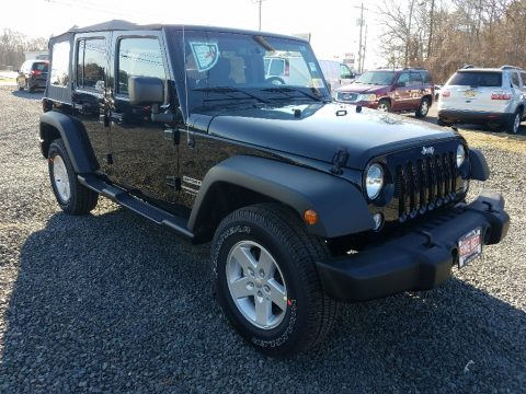 Black Jeep Wrangler Unlimited Sport 4x4.  Click to enlarge.