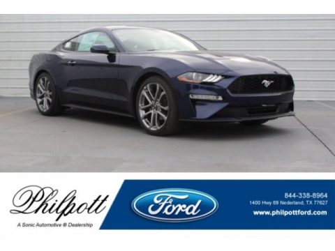 Kona Blue Ford Mustang EcoBoost Premium Fastback.  Click to enlarge.